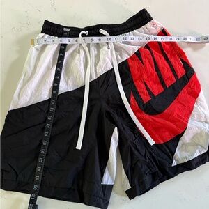 Nike Black and Red Swim Trunks